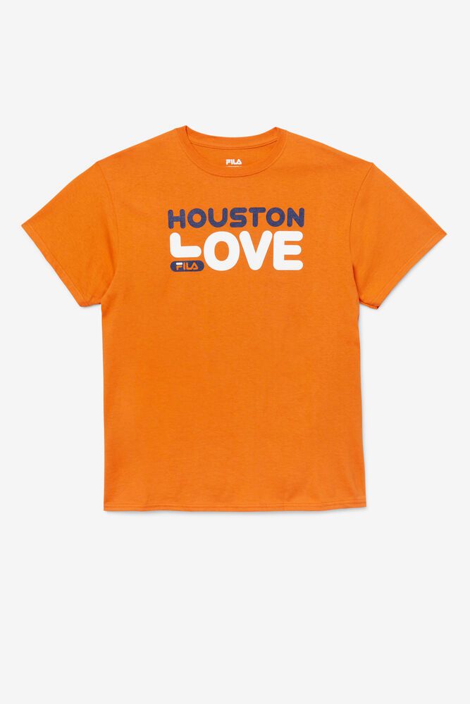 Fila T-Shirt Houston Love Mens Orange - India SWM-423186